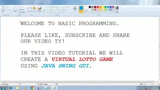 HOW TO MAKE A SIMPLE GAME WITH JAVA SWING VIRTUAL 3 DIGITS LOTTO GAME PART 1