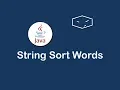 string sort words in java