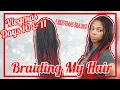 My Christmas Braids Red Ombre Box Braids on Myself and Beauty Store Run VLOGMAS Days 10 and 11