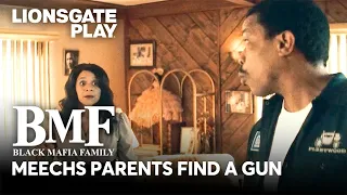 Meech s Parents Find A Gun BMF Season 1 Demetrius Flenory Jr Russell Hornsby lionsgateplayin
