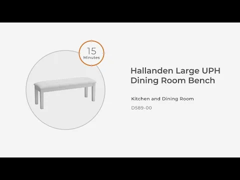 Hallanden - Black / Gray - Large UPH Dining Room Bench