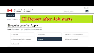 EI report after Job start Less hours EI report Covid 19 how to stop ei ei online report