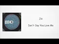 Download Lagu Jin - Don't Say You Love Me | Lirik Terjemahan Bahasa Indonesia