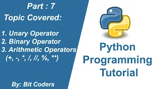 Python Tutorial for Beginners Operators Explained Bit Coders In Hindi