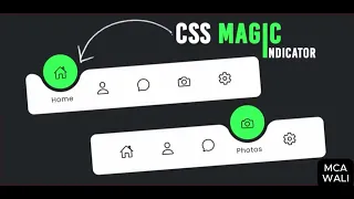 Magic Navigation Menu Indicator using Html CSS Javascript Curve Outside