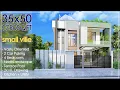 35X50 Feet 1750 sqft West Facing House Design with Vastu 195 Gaj 10X15 Mtr Plan ID-109