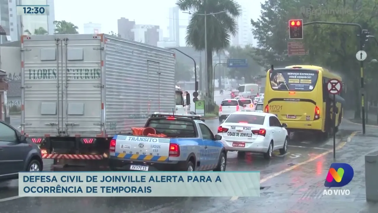 Defesa Civil de Joinville alerta para a ocorrência de temporais