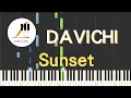 DAVICHI Sunset 韓劇 愛的迫降 Crash Landing On You OST Part.3 鋼琴教學 Synthesia 琴譜