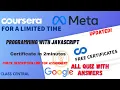 Programming with JavaScript week1-4 All Quiz Answers