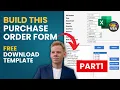 Build a Purchase Order Form in Excel with VBA - Layout Styling Auto PO Numbers