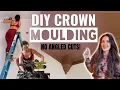 EASY DIY CROWN MOULDING NO ANGLED CUTS diy ceiling trim