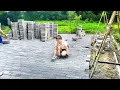 Download Lagu 365 Days Pour concrete floor \u0026 concrete road from warehouse to wooden house | Nhất New Life