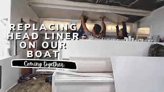 REPLACING our HEADLINER! | YACHT REBUILD WEEK 41