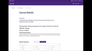 University of Washington MyPlan Redesign