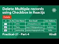 Delete Multiple records Using Checkbox in React js