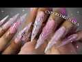 Edgy Polygel Nails How to do Stiletto nails with polygel chrome nail art Libra inspired nails