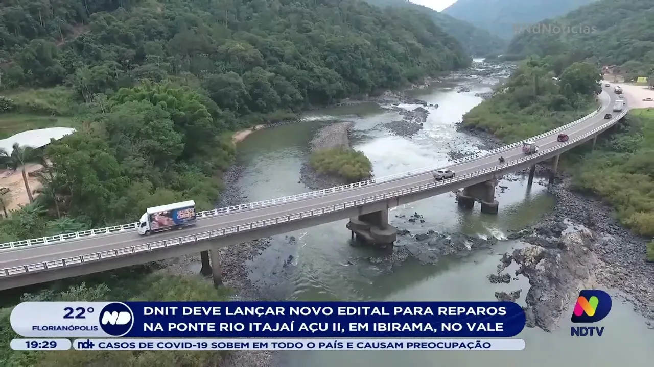 Novo edital para reparos na ponte Rio Itajaí II será lançado pelo DNIT