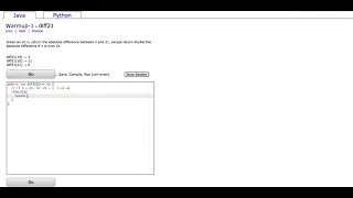 Java CodingBat Warmup-1 diff21