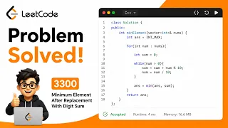 Minimum Element After Replacement With Digit Sum LeetCode 3300