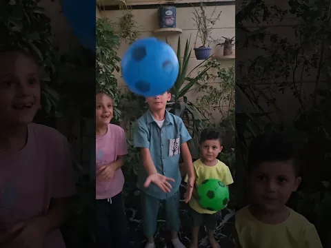 تنطيط الطابات على اليد #براء_وسميرة