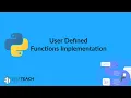 2 4 2 User defined functions implementation Chapter 2 Functions PYTHON CLASS 12