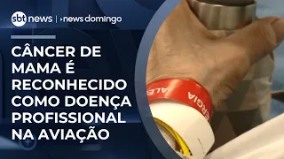 Comissária de bordo tem câncer reconhecido como doença profissional | #NewsDomingo