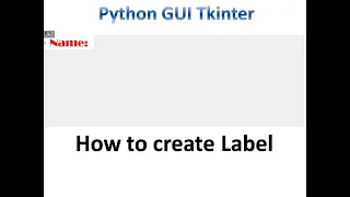 Label in Tkinter Python Tkinter GUI Tutorial part2