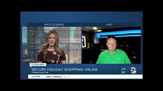 Ali Hoxie with Channel 20 WMYD interviews Dan Izydorek regarding shopping safely online during Xmas