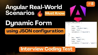 Angular Dynamic Reactive Forms using JSON Create Forms from Config Data Step-by-Step