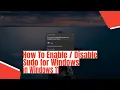 How To Enable Disable Sudo for Windows in Windows 11