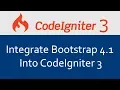 Codeigniter 3 Tutorial In Hindi Integrate Bootstrap 4 1 into CodeIgniter 3