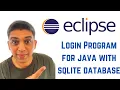 Java swing tutorial using Eclipse - Login Program for java with sqlite database PART-1