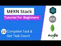 MERN Stack Tutorial - Complete Task Get Task Count