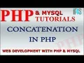 PHP Tutorial Concatenation of strings in PHP