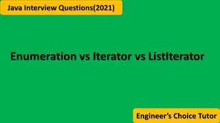 Enumeration vs Iterator vs ListIterator Java interview question 2021
