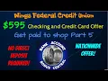 Wings Federal Credit Union 595 Checking and Credit Card Bonus Nationwide Limited Time Offer