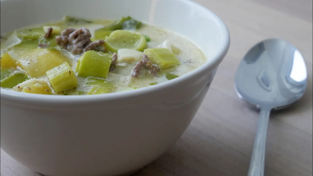 Käse-Lauch-Suppe mit Hackfleisch Rezept #chefkoch. 