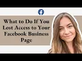 How I Recovered My Lost Facebook Business Page Access in 3 Easy Steps