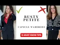 Master Your Style 11 Must-Know Tips for a Busty Petite Capsule Wardrobe Embrace a Large Chest
