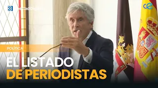 Marlaska dice que el listado de periodistas es un "documento interno de trabajo"