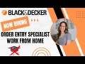 Black Decker Hiring Order Entry Specialist Remote Work From Home Job No Degree Required USA