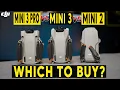 DJI Mini 3 Pro vs Mini 2 vs Mini 3 FULL COMPARISON