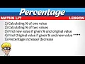 Percentage Maths literacy