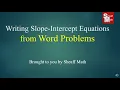 Word Problems with Slope Intercept Equations - Sheaff Math