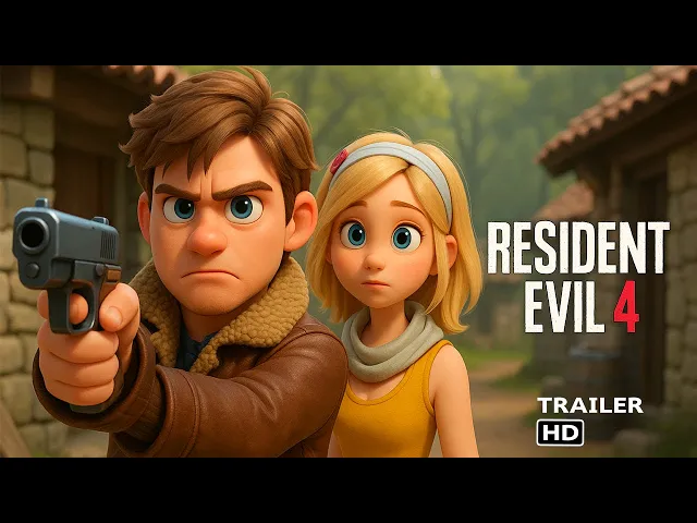 Resident Evil 4 Ai trailer   Pixar style   action concept