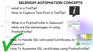 Capture ToolTip Text Selenium FirefoxProfile Selenium Handle SSL Untrusted Certificates selenium