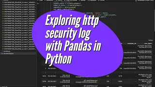 Exploring http security log with Pandas in Python