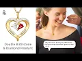 Birthstone Diamond Pendant for Couples Danbury Mint
