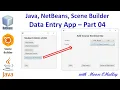 Java NetBeans SceneBuilder - Data Entry App