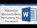 Lagu Advanced Microsoft Word - Formatting Your Document